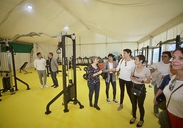 Las instalaciones de la carpa deportiva de la Universidad de Murcia, en Espinardo.