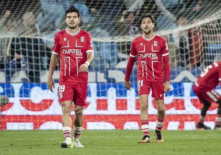 Martin Aguirregabiria y Delmás, tras el gol del Zaragoza.