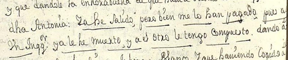 Declaración de una testigo donde aseguró que Antonia Monedero había confesado la muerte de dos inquisidores por condenarla al destierro por bruja.