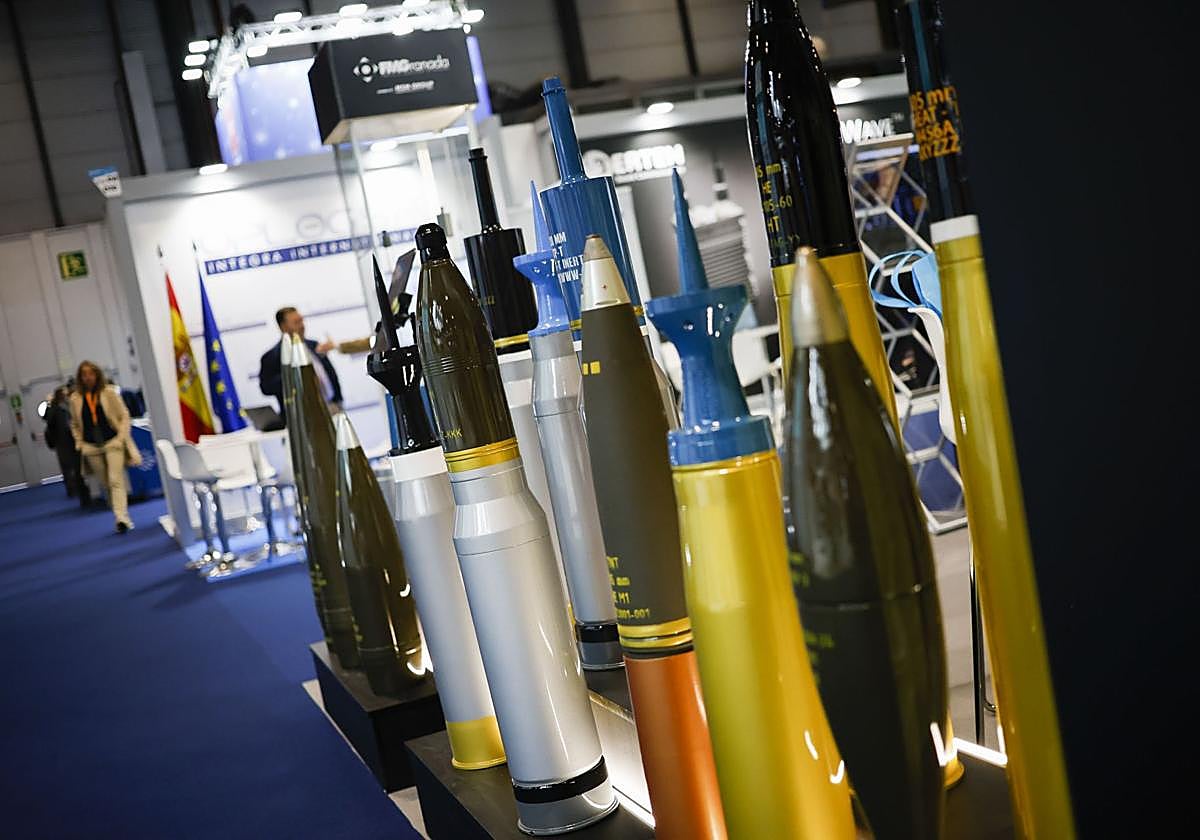 Imagen de la Feria Internacional de Defensa y Seguridad de España (FEINDEF) 2025, este martes en el recinto de Ifema, en Madrid.