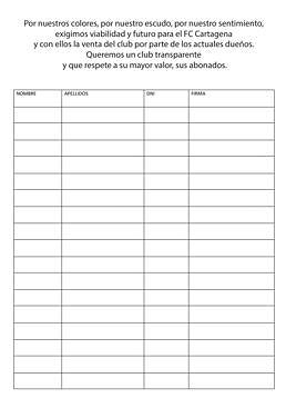 Imagen - Documento para la recogida de firmas.