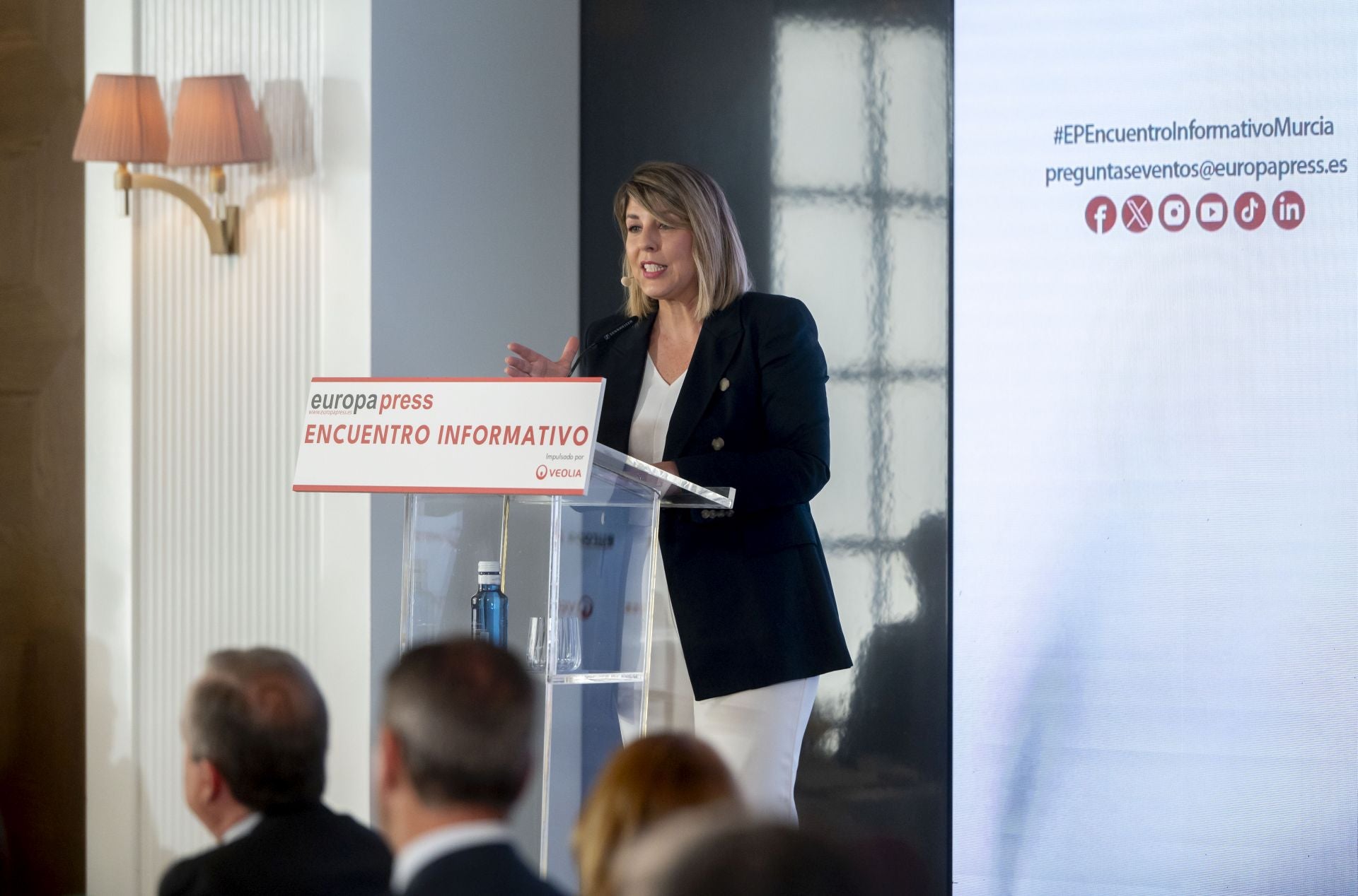 Las imágenes de Noelia Arroyo en el encuentro informativo de Europa Press celebrado en Madrid