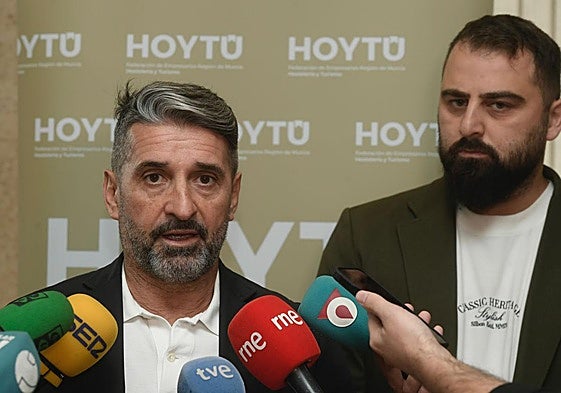 Jesús Jiménez y Jorge Doborjginidze, este miércoles, en la rueda de prensa de HoyTú.