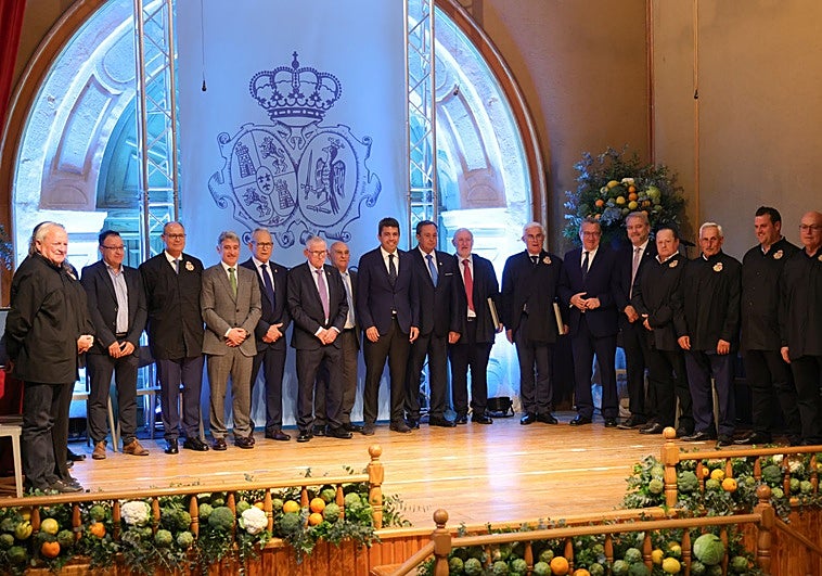 Mazón en el centro este miércoles en la entrega de los premios del Juzgado de Aguas de Orihuela.