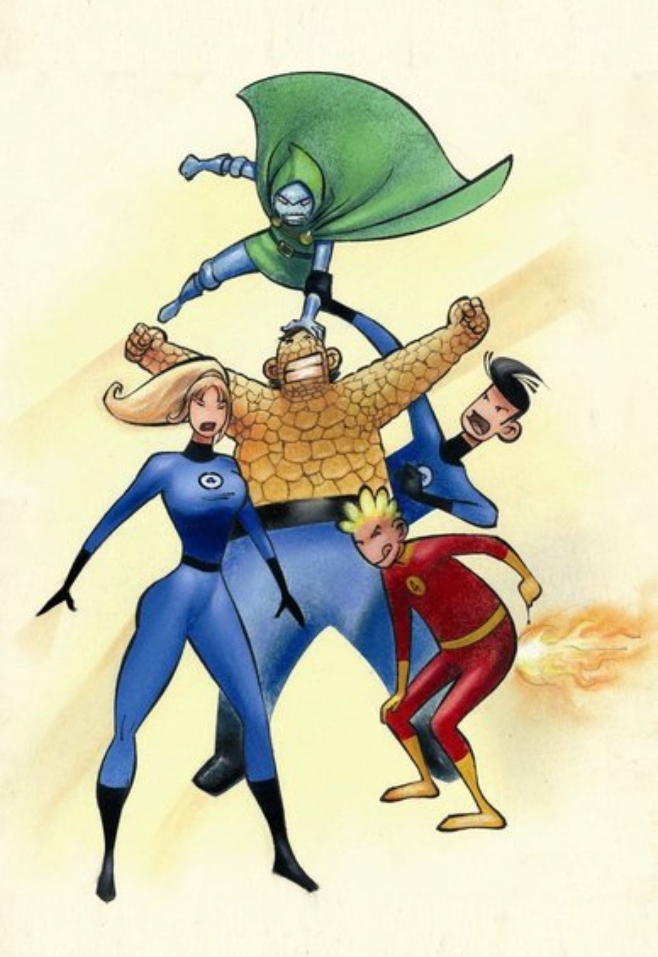 Ilustración inédita creada para un fan de 'Patrulla-X' y 'Los Mendrugos'.