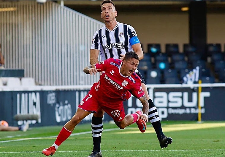Alcalá, en el partido contra el Tenerife.