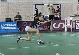 Una jugadora del Puertas Padilla Cartagena, en un partido de la liga regular.