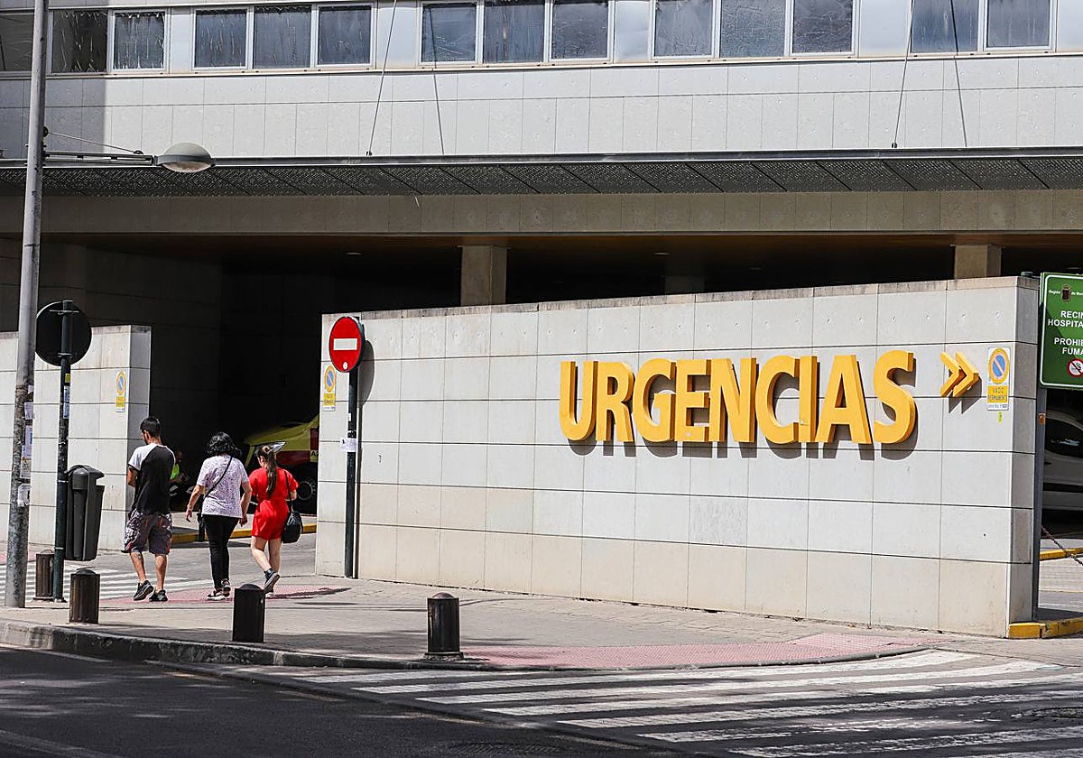 Accesos al servicio de Urgencias del Hospital Reina Sofía de Murcia.