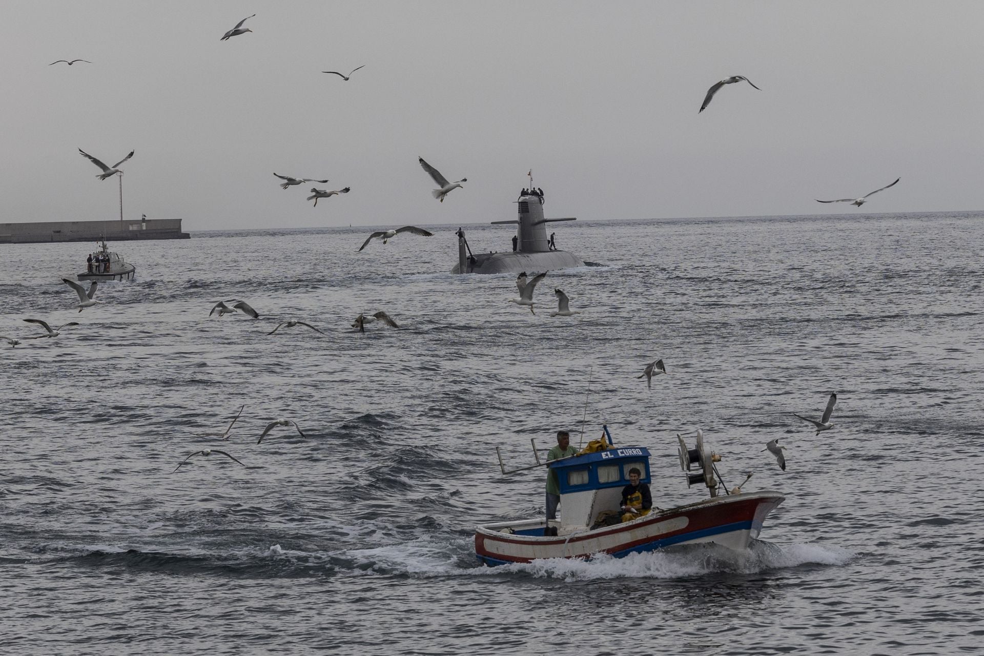 Las imágenes del Rey Felipe en el submarino S-81
