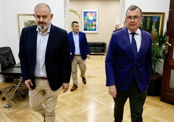 Lucas Jiménez y José Ballesta, este lunes.