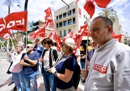 Concentración, este lunes, ante la Delegación del Gobierno.