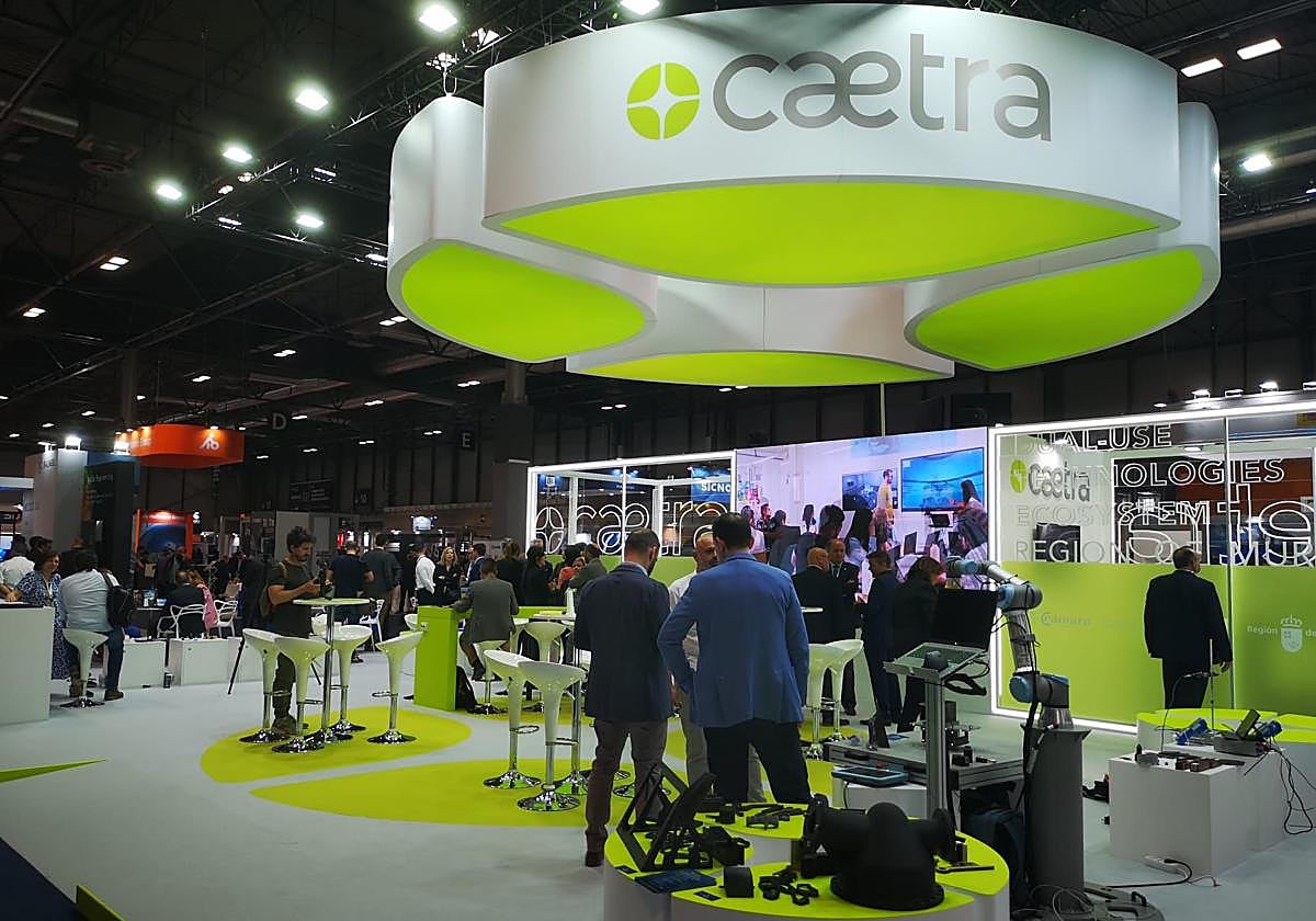 Expositor de Caetra en la reciente feria Feindef, en Madrid.