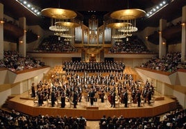 La Orquesta Nacional de España durante un concierto.