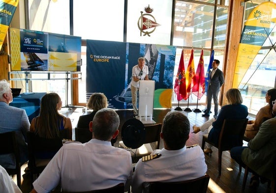 La presentación, este martes, de la escala de la Ocean Race Europe en Cartagena.