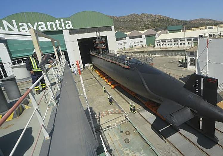 El Tramontana, en 2016, en el carenero de Navantia.