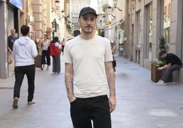El artista visual Pablo Sandoval, fotografiado en Murcia.