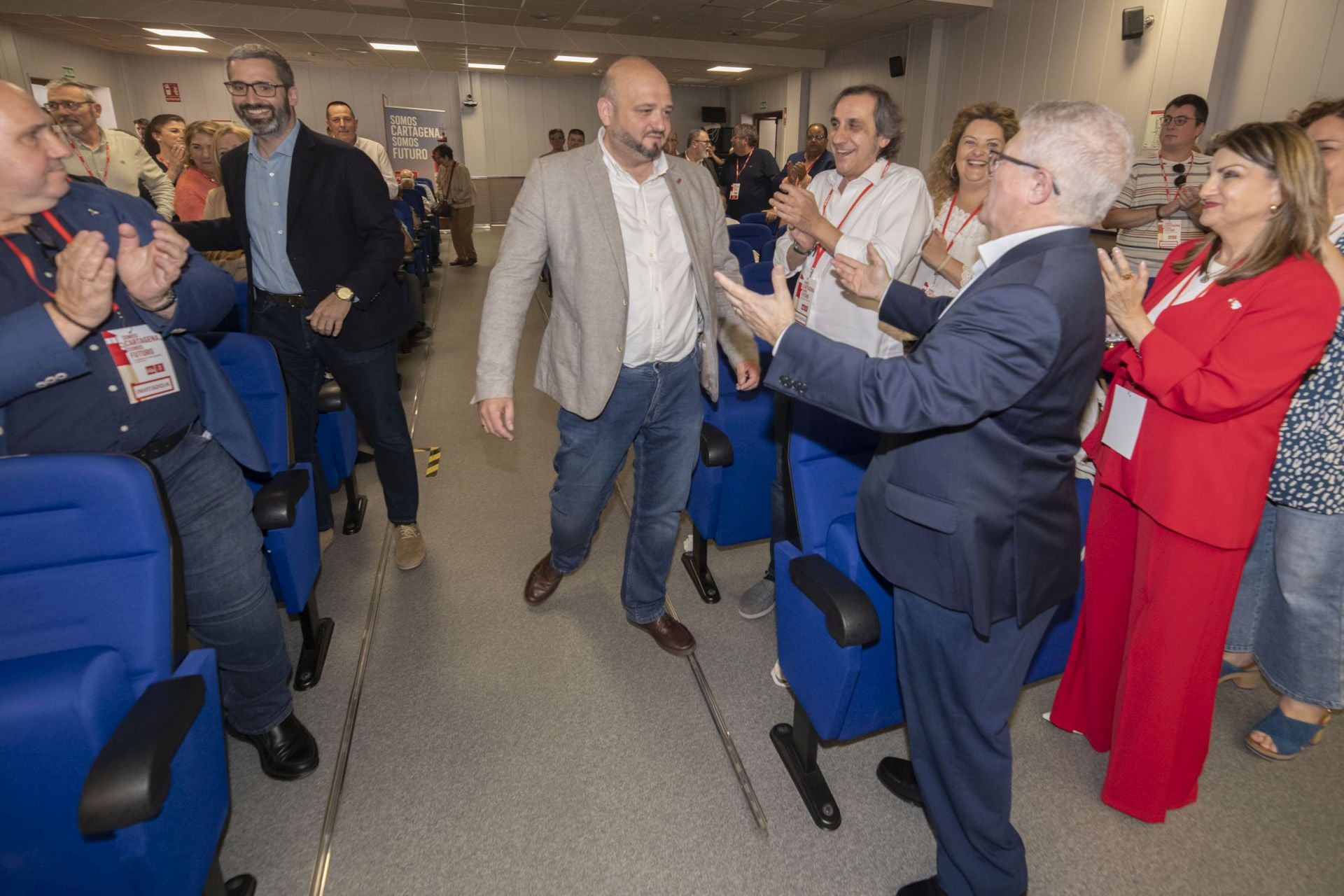 En imágenes, la reelección de Manolo Torres como secretario general del PSOE en Cartagena