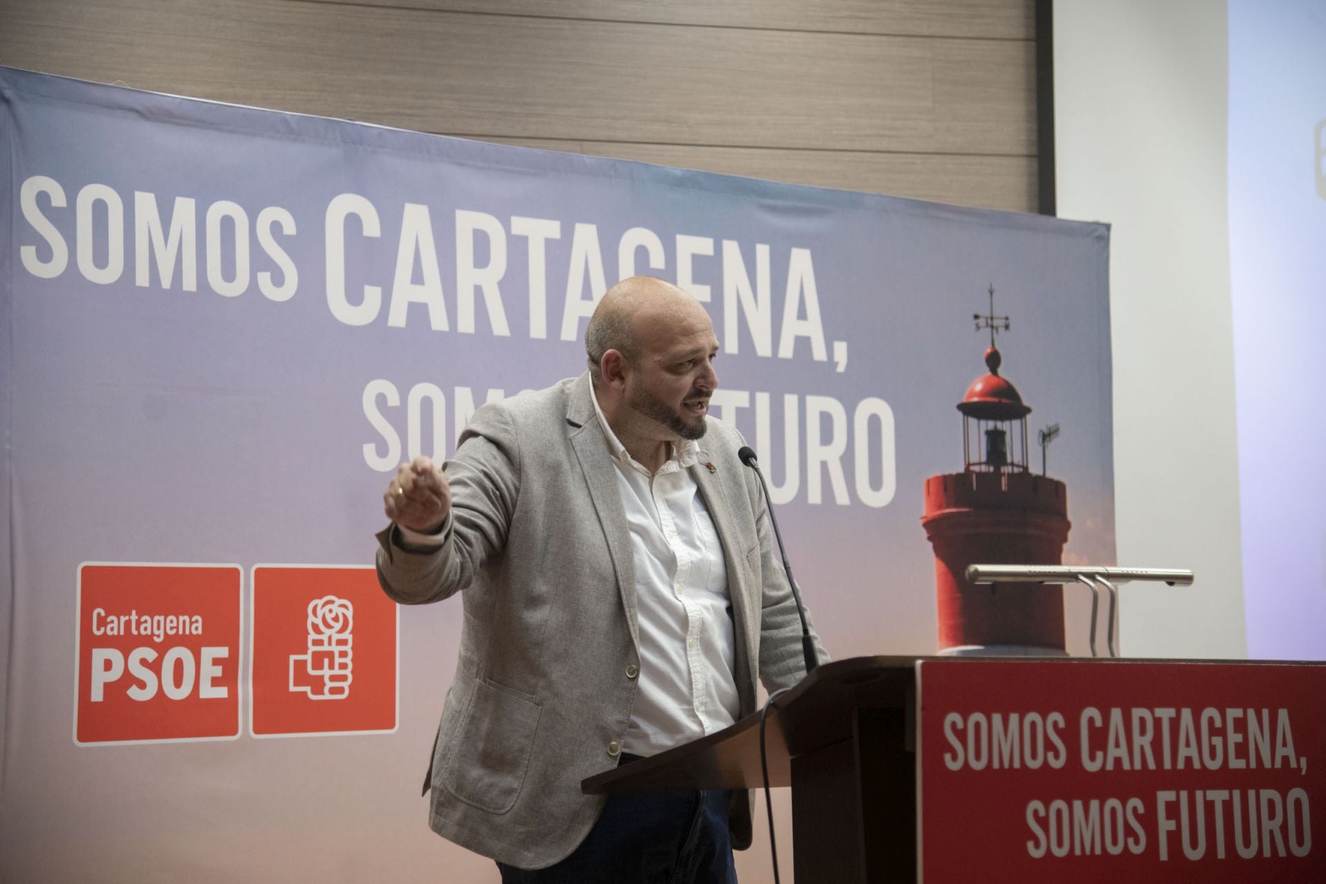 En imágenes, la reelección de Manolo Torres como secretario general del PSOE en Cartagena