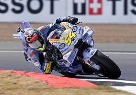 Fermín Aldeguer, este sábado, en la clasificación del Gran Premio de Silverstone.