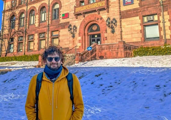 El investigador murciano Jesús Vicente Martínez, en Boston.