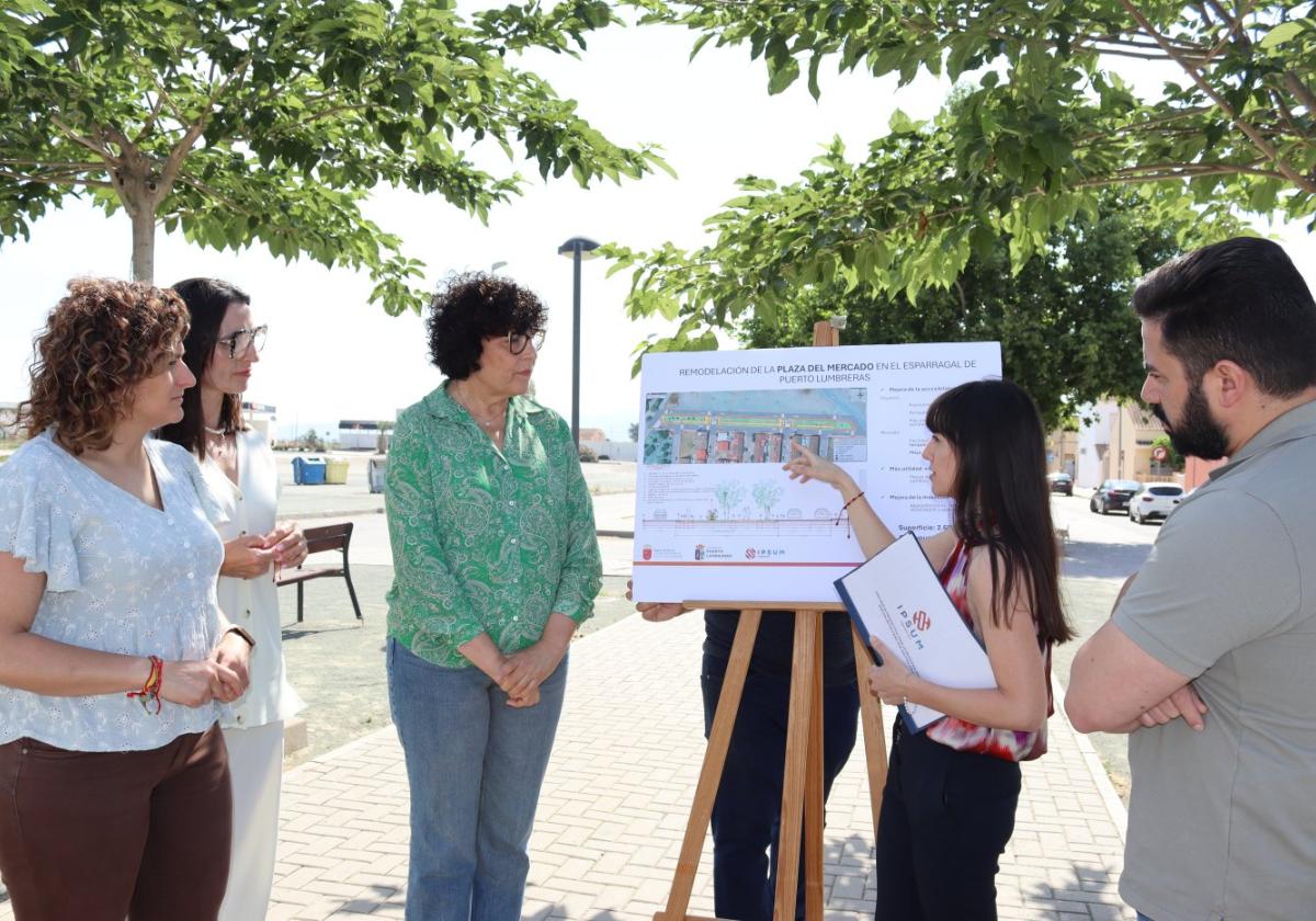 La plaza del mercado de el esparragal, en puerto lumbreras, renovará el mobiliario urbano | la verdad