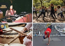 La DJ Camila. Clase de aero-dance. Taller de percusión. Exhibición de 'break dance'.