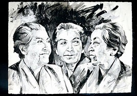 Ilustraciones para Ababol de María Luisa Martínez León. La pintora y escultora murciana María Luisa Martínez León, profesora de Dibujo de la Escuela de Arte y una de las mejores retratistas de la Región de Murcia, ha ilustrado este número especial de 'Ababol' dedicado a Gabriela Mistral. Estos retratos para LA VERDAD se suman a los ya publicados en números anteriores con Javier Marías, Claudio Magris y María Zambrano como protagonistas.