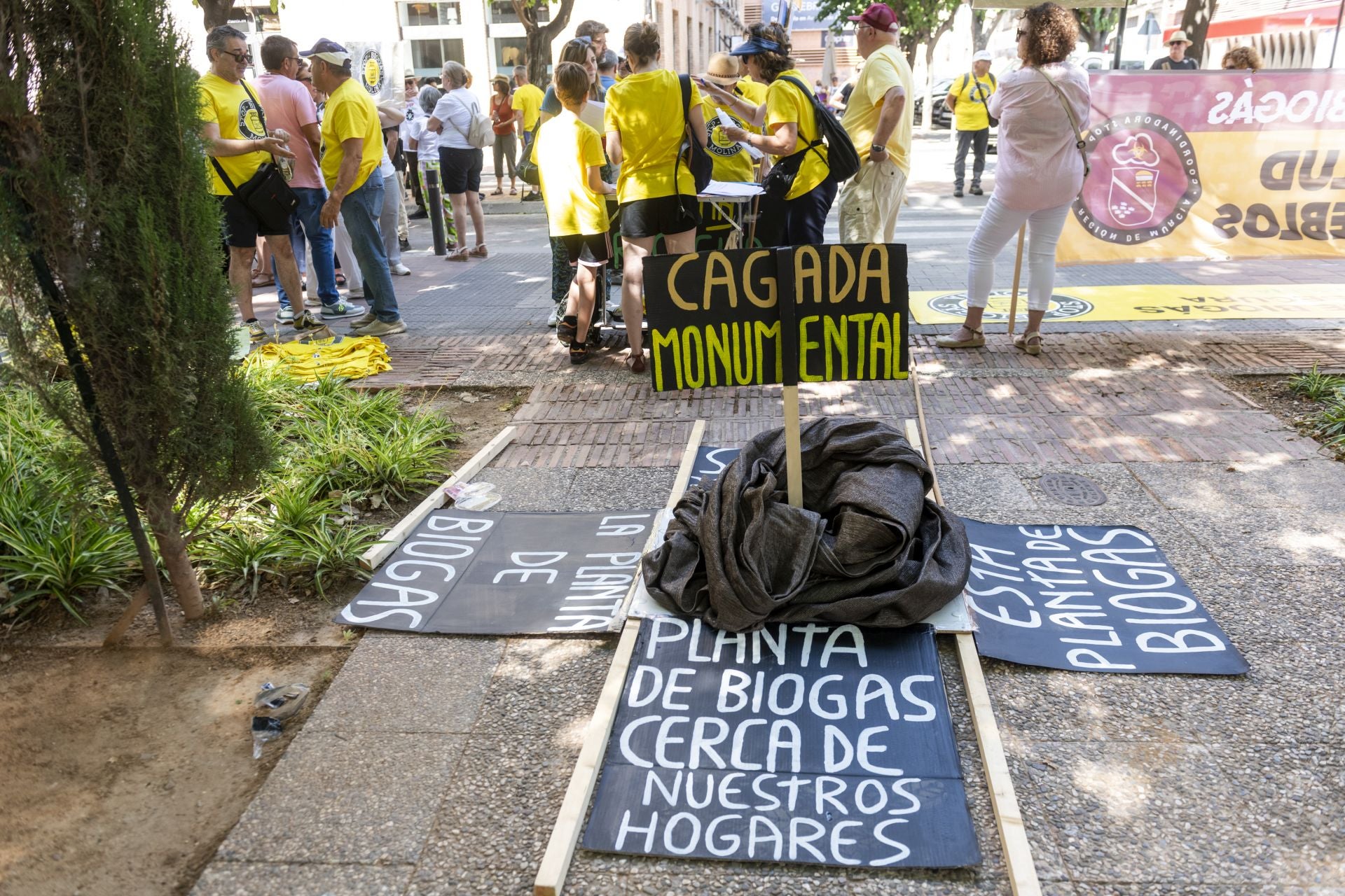 Protesta en Murcia contra las plantas de biogás, en imágenes