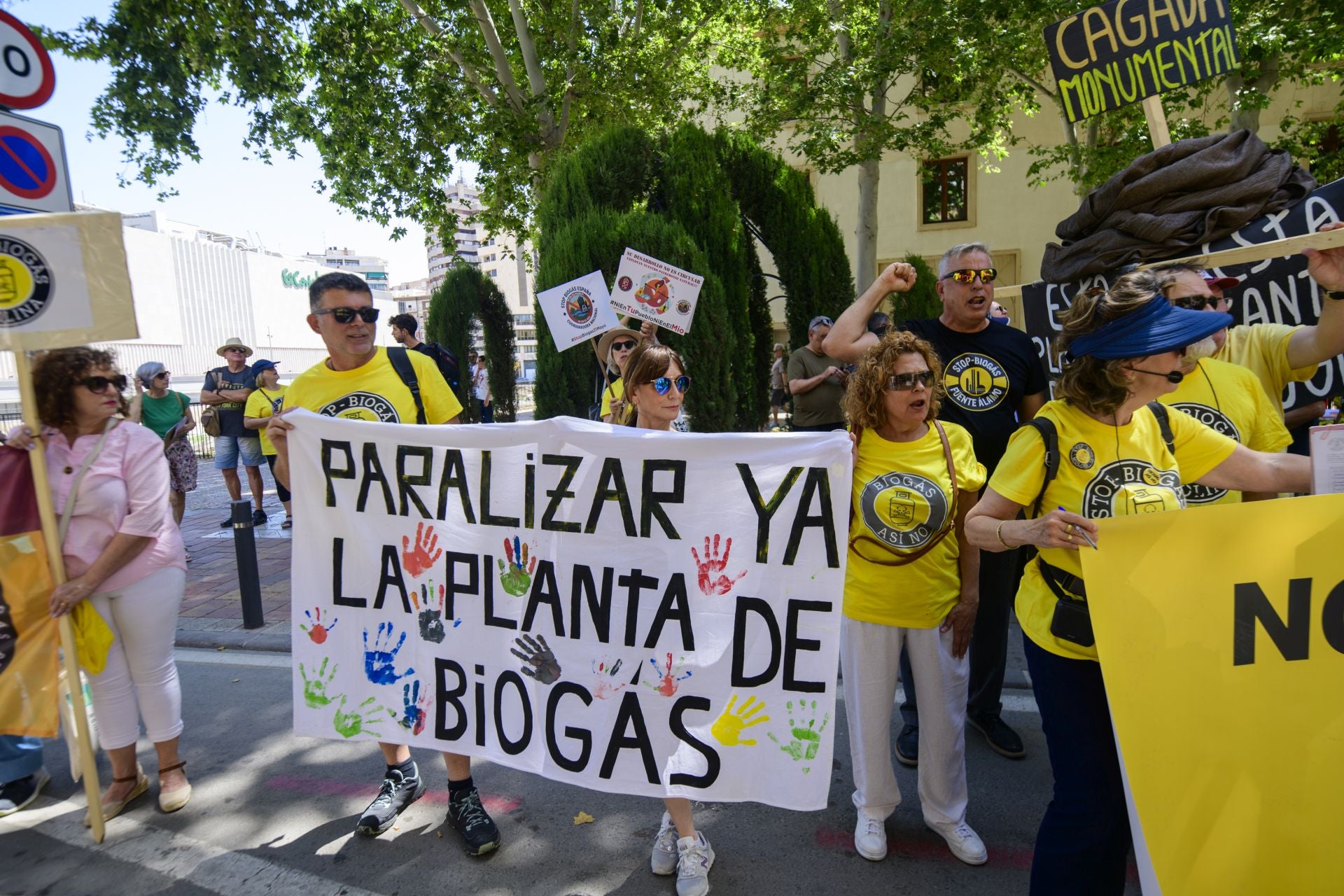 Protesta en Murcia contra las plantas de biogás, en imágenes