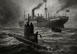 Entre octubre de 1916 y 1917, los submarinos alemanes, especialmente el U-35, torpedearon una cincuentena de buques en la franja marítima entre Cabo de Palos e Isla Grosa.