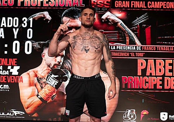 José Antonio Sánchez Traicovich, ayer en el pesaje en Odiseo.