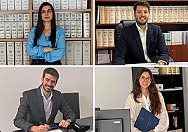 Arriba: María Cano Gómez (Biar, Alicante) y Andrés García Molina (Artesa de Segre, Lérida). Abajo: Francisco José Tornel Sempere (La Sénia, Tarragona) y Begoña Lozano Vera (Font de la Figuera, Valencia).