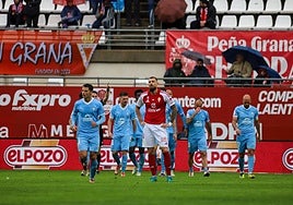 Saveljich, contrariado, tras uno de los goles del Ibiza.