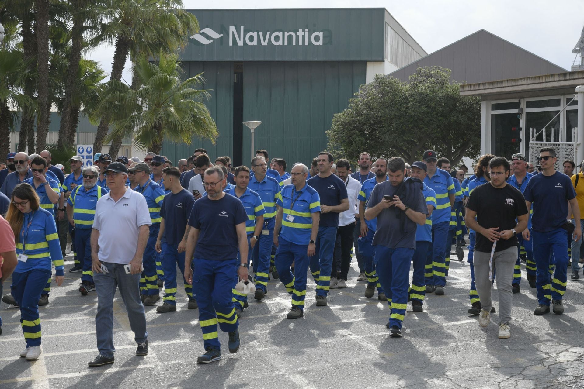 La manifestación de los trabajadores de Navantia, en imágenes