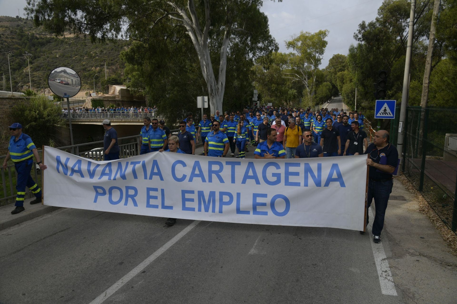 La manifestación de los trabajadores de Navantia, en imágenes