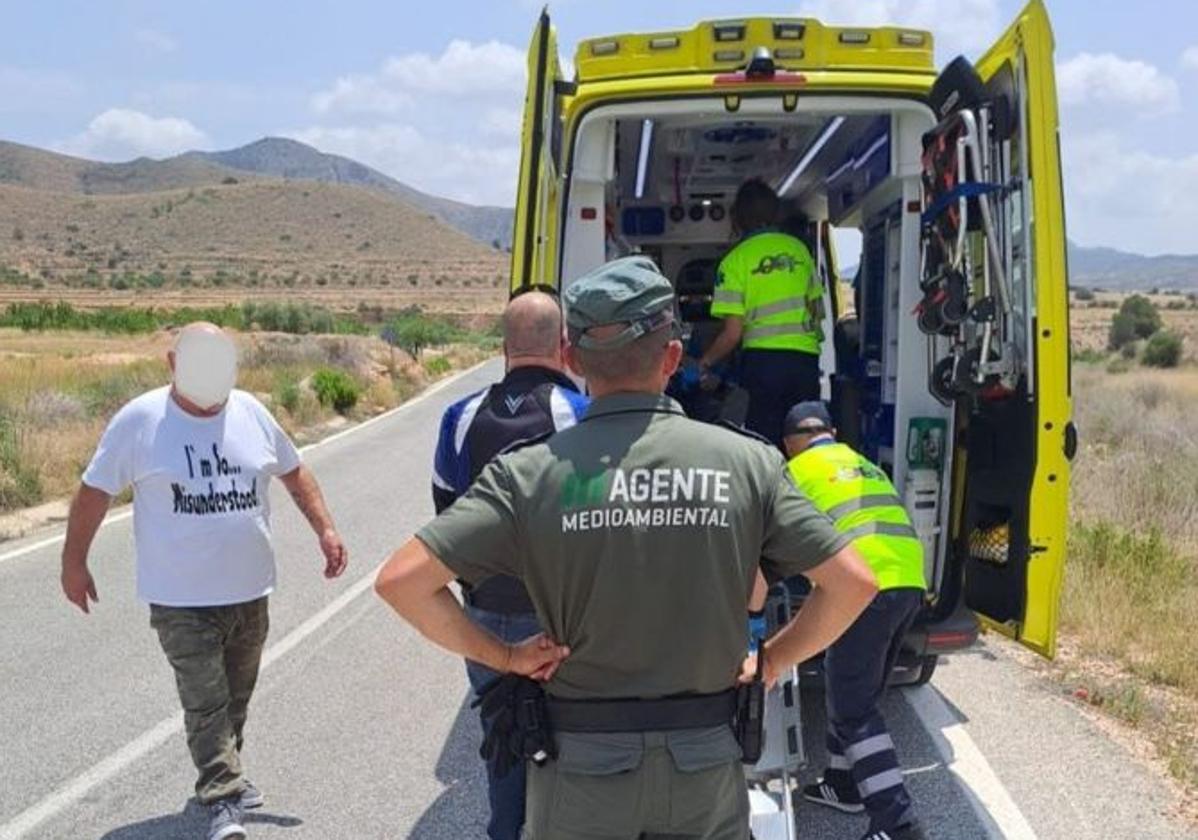 Herido un motorista de 78 años en Abanilla