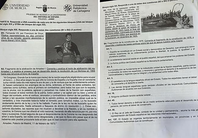 Segunda parte del examen de Historia de la PAU 2025