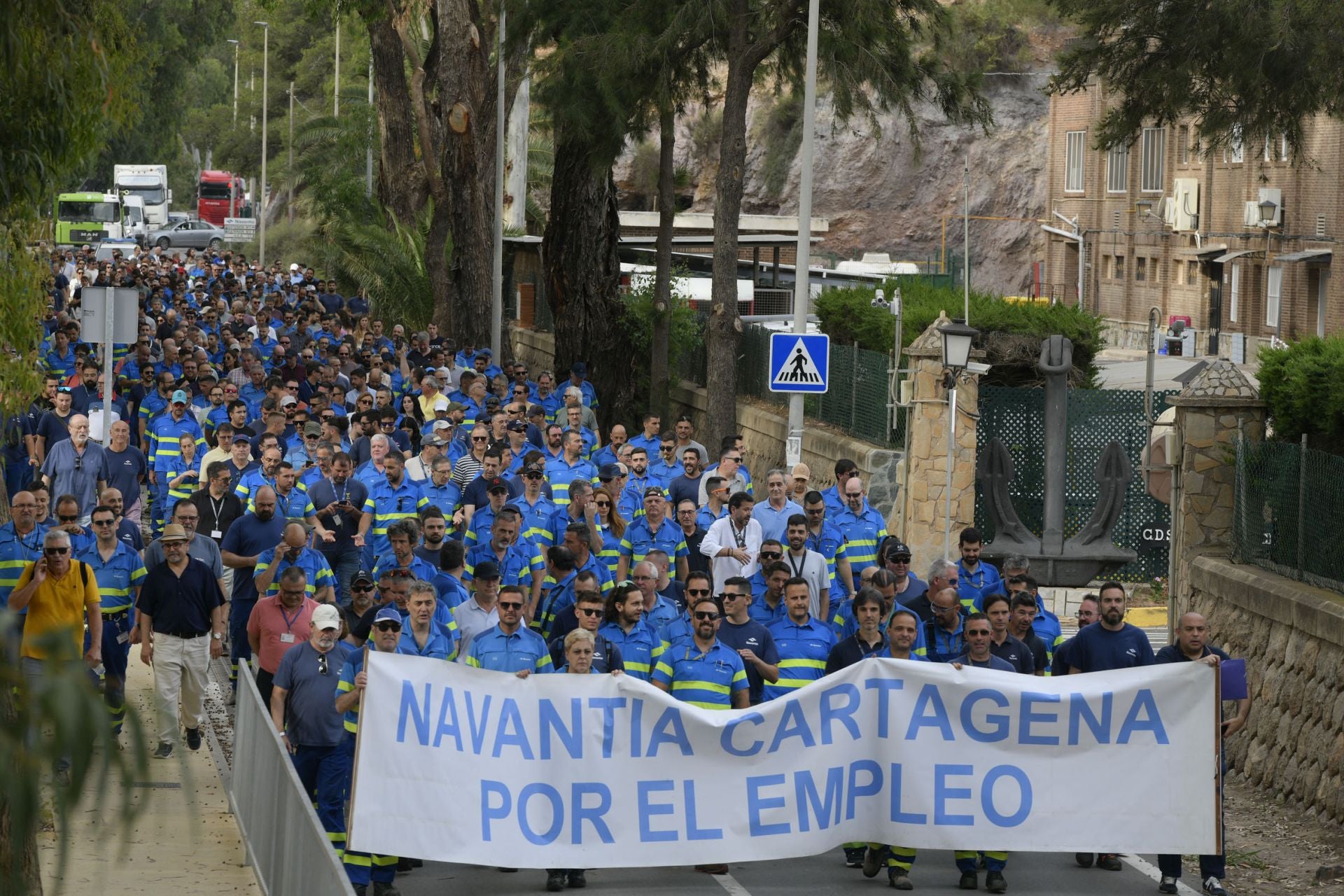 La manifestación de los trabajadores de Navantia, en imágenes
