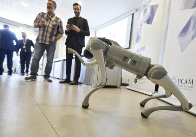 Demostración de uno de los robots presentados durante el congreso.