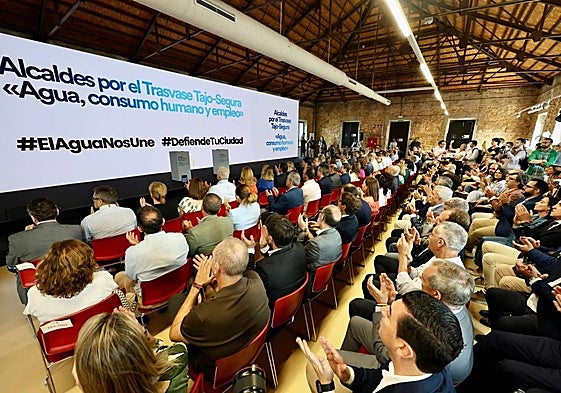 Imagen del acto por el Trasvase celebrado este jueves.