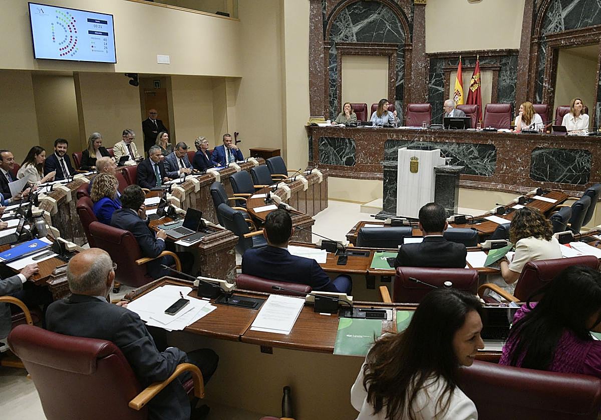 Imagen de archivo de una sesión en la Asamblea.