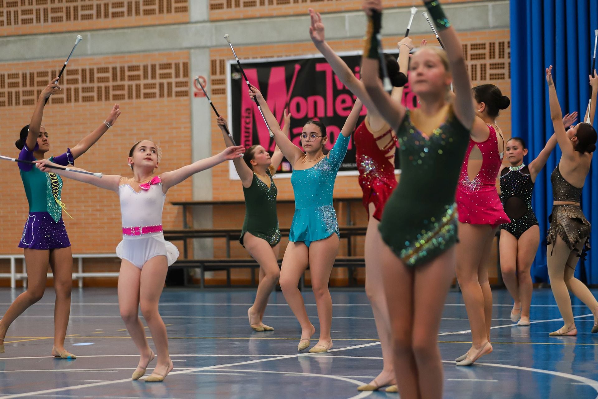 Las &#039;majorettes&#039; de Monteagudo, en imágenes