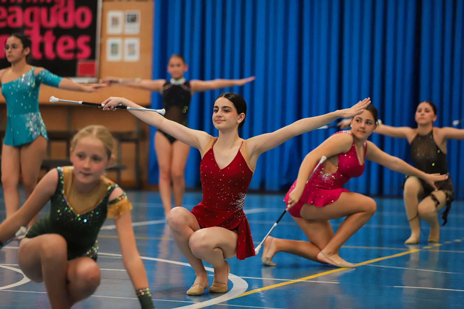 Las &#039;majorettes&#039; de Monteagudo, en imágenes