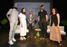 Parte del equipo de Santa-Cruz Arquitectura, este jueves, en el Centro Párraga.