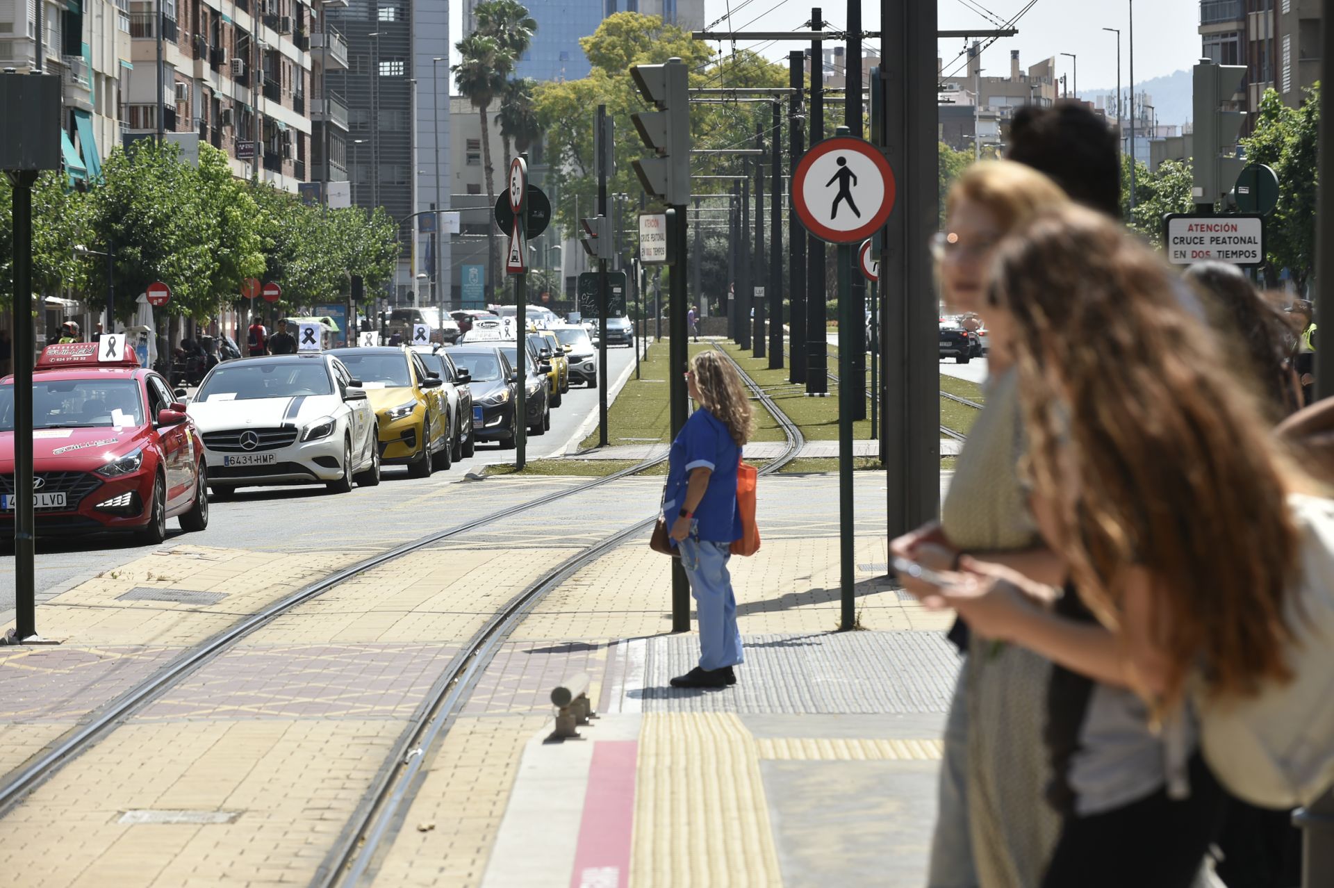 La protesta de autoescuelas de Murcia, en imágenes