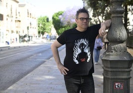 Raúl Quinto, en el barrio del Carmen de Murcia, durante la entrevista con LA VERDAD.