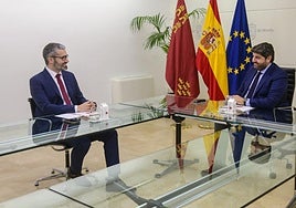 Reunión de Fernando López Miras con Francisco Lucas el pasado jueves.