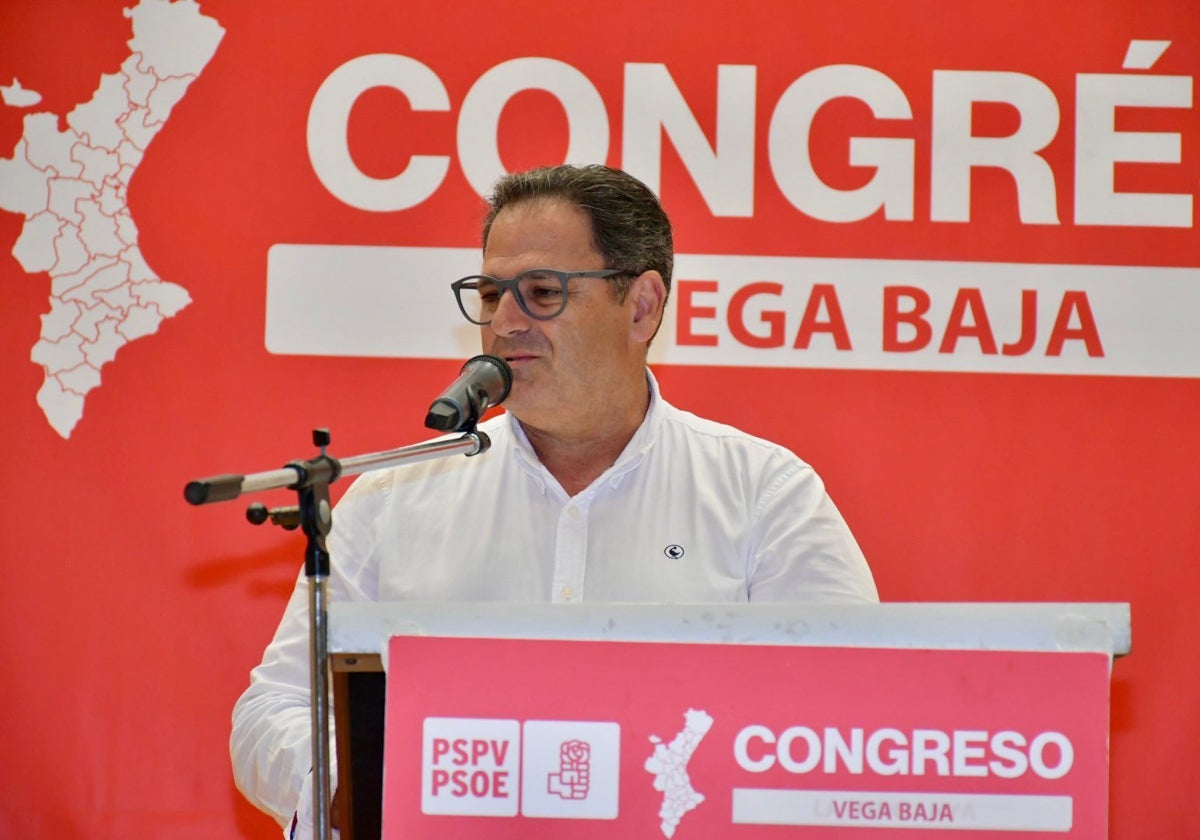 Joaquín Hernández, en un momento del congreso comarcal.