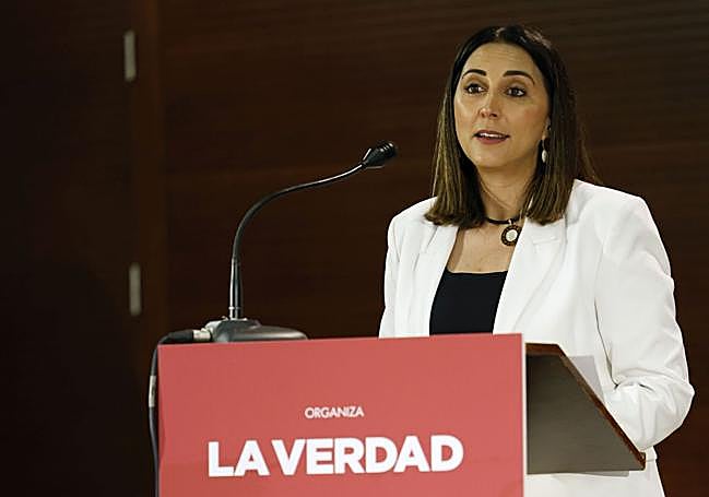 Sara Rubira, consejera de Agricultura, durante su intervención.