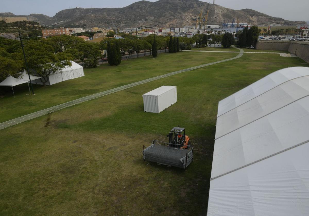 El montaje del Rock Imperium tendrá a Cartagena un mes con restricciones al tráfico